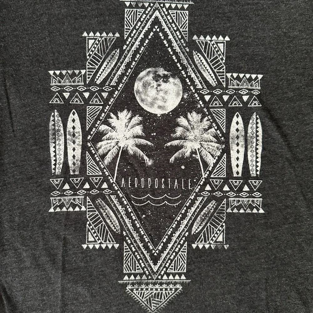 Aeropostale Black Graphic T-Shirt Size S - Picture 2 of 4